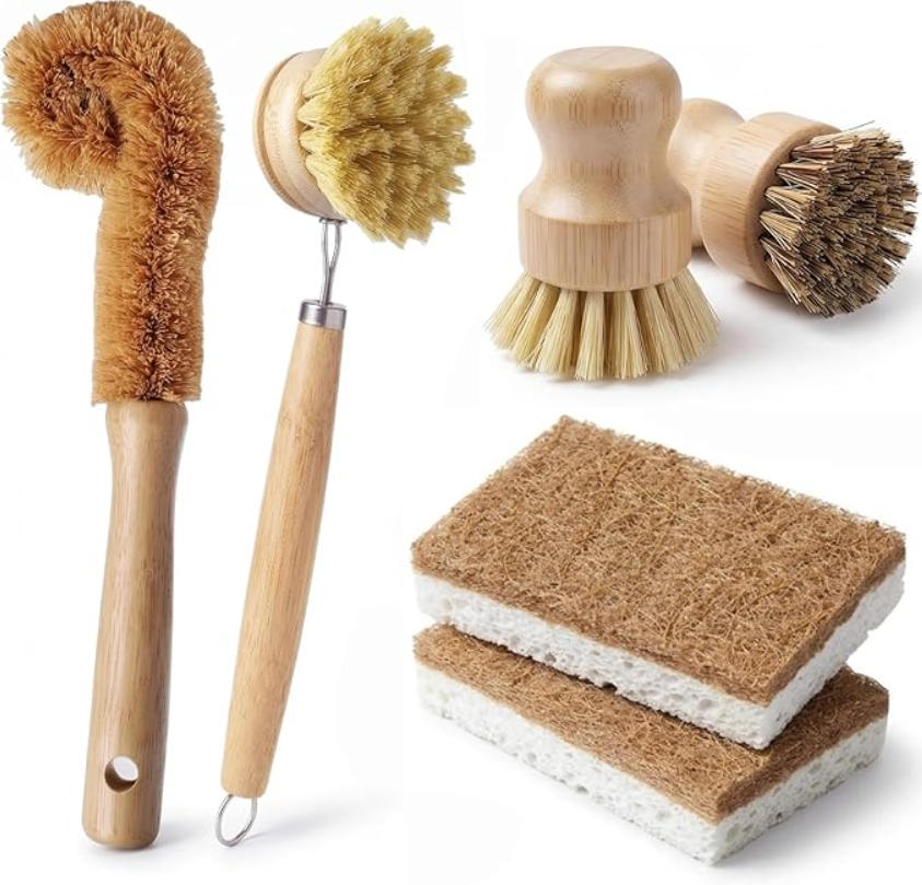 Substrate Coconut Fiber - طقم فرش تنظيف المطبخ من الخيزران