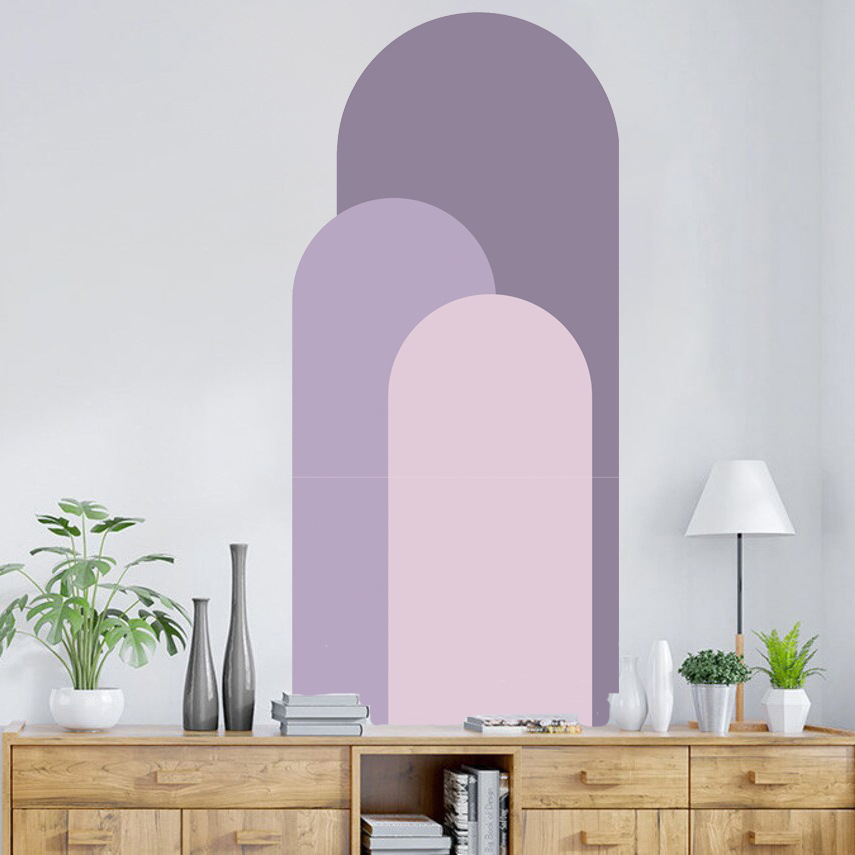 البوهيمي قوس ملصقات جدار غرفة  - مراجعة Pvc Panel Background وسعره
